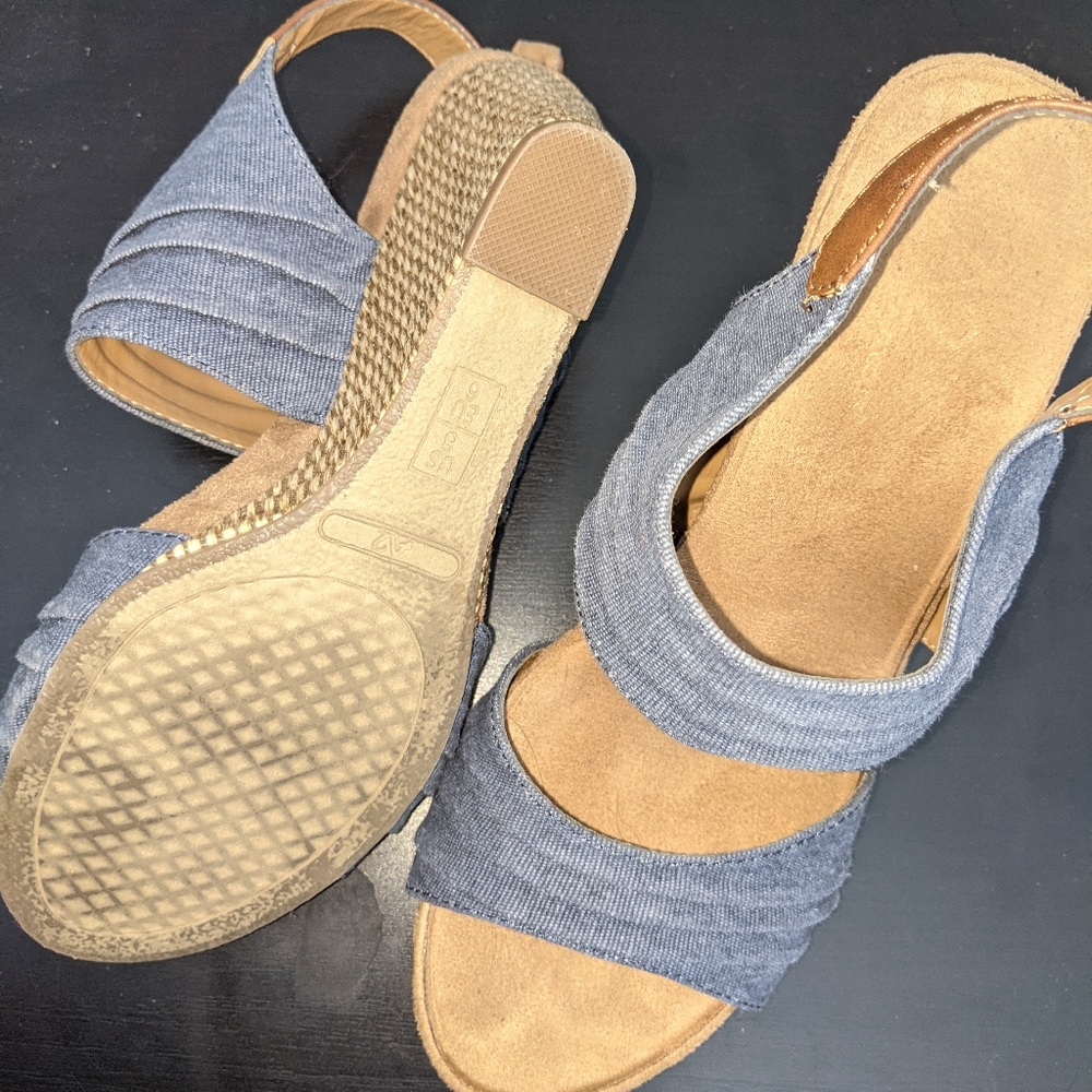 A2 Size 8 Denim Wedges